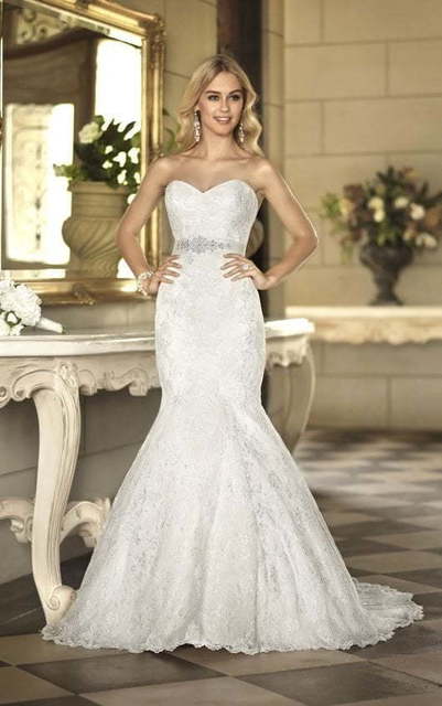 Свадебное платье Лейла. Силуэт Рыбка. Цвет Айвори / Капучино, Белый / Молочный. Вид 2