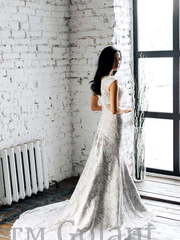 Свадебное платье Валентина. Силуэт Прямое, Рыбка. Цвет Айвори / Капучино. Вид 2