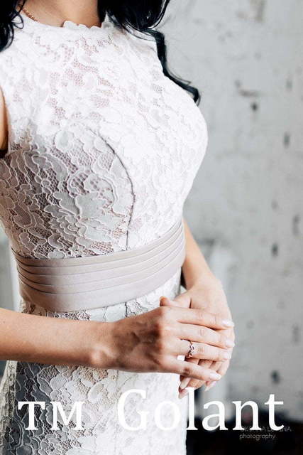 Свадебное платье Валентина. Силуэт Рыбка, Прямое. Цвет Айвори / Капучино. Вид 3