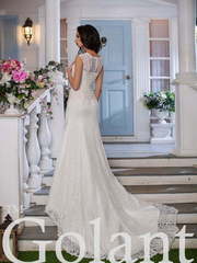 Свадебное платье Элигант. Силуэт Прямое, Рыбка. Цвет Белый / Молочный. Вид 2