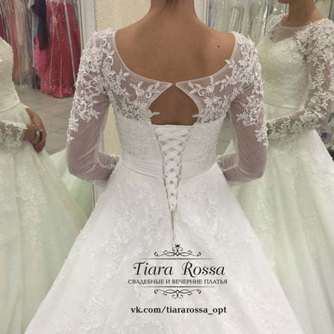 Свадебное платье Росси. Силуэт Пышное. Цвет Белый / Молочный. Вид 2