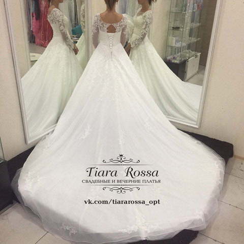 Свадебное платье Росси. Силуэт Пышное. Цвет Белый / Молочный. Вид 3