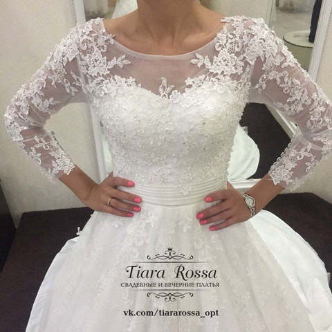 Свадебное платье Росси. Силуэт Пышное. Цвет Белый / Молочный. Вид 4