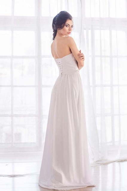 Свадебное платье Роза. Силуэт Прямое. Цвет Белый / Молочный. Вид 2