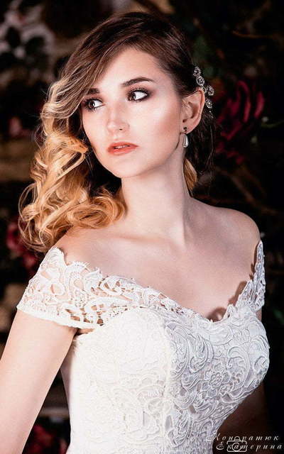 Свадебное платье Томила. Силуэт Пышное. Цвет Белый / Молочный. Вид 2