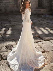 Свадебное платье Блэк. Силуэт Прямое, Рыбка. Цвет Белый / Молочный. Вид 2