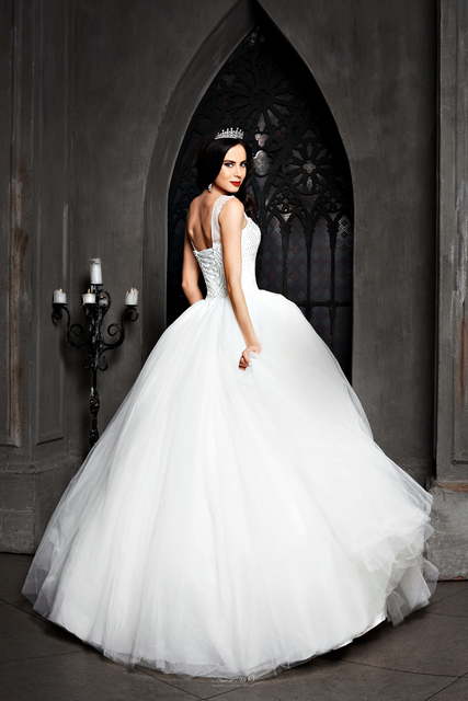 Свадебное платье Элеонора. Силуэт Пышное. Цвет Белый / Молочный. Вид 2