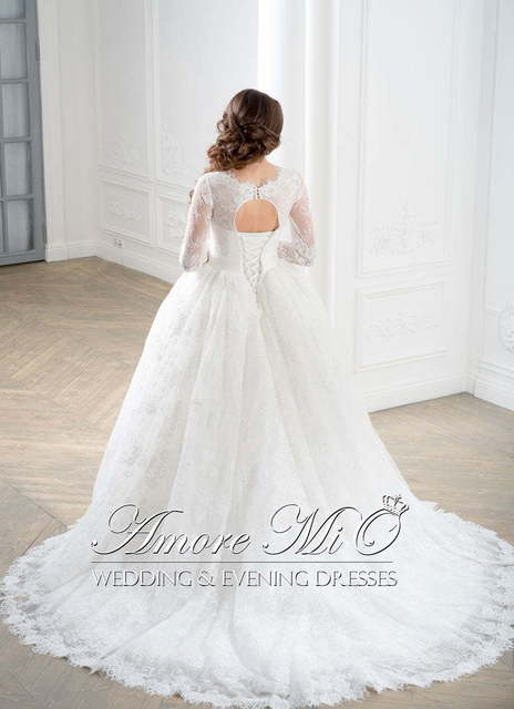 Свадебное платье Империя. Силуэт Пышное. Цвет Белый / Молочный. Вид 2