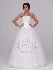 Свадебное платье Сандра. Силуэт Пышное. Цвет Белый / Молочный. Вид 1