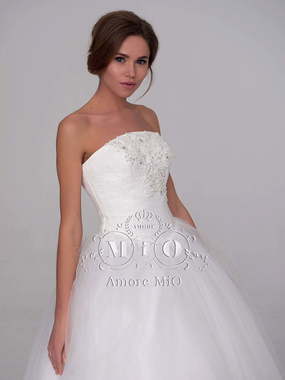 Свадебное платье Сандра. Силуэт Пышное. Цвет Белый / Молочный. Вид 2