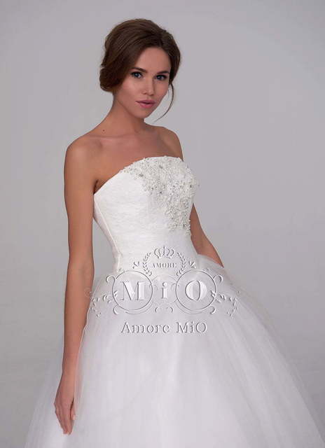 Свадебное платье Сандра. Силуэт Пышное. Цвет Белый / Молочный. Вид 2