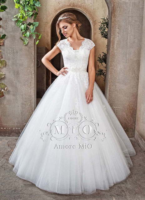 Свадебное платье Энджи. Силуэт Пышное. Цвет Белый / Молочный, оттенки Розового. Вид 3