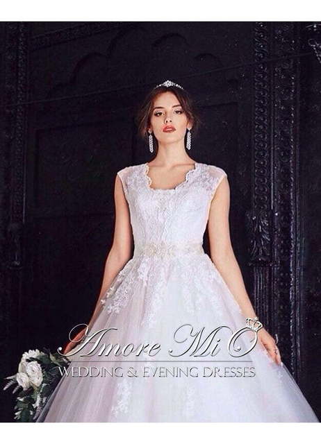 Свадебное платье Энджи. Силуэт Пышное. Цвет Белый / Молочный, оттенки Розового. Вид 4