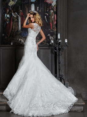 Свадебное платье Тесса 1. Силуэт Рыбка. Цвет Белый / Молочный. Вид 2