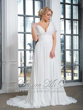 Свадебное платье Изабель. Силуэт Прямое. Цвет Белый / Молочный. Вид 1