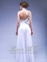 Свадебное платье 0122. Силуэт Прямое. Цвет Белый / Молочный. Вид 2