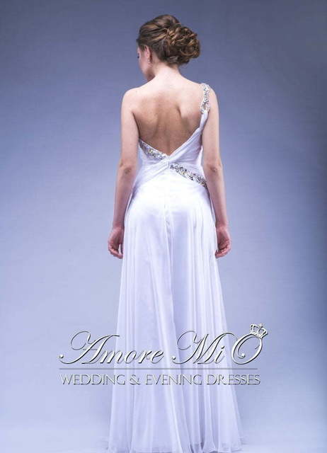 Свадебное платье 0122. Силуэт Прямое. Цвет Белый / Молочный. Вид 2