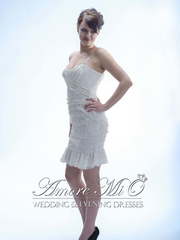 Свадебное платье 460922. Силуэт Прямое. Цвет Белый / Молочный. Вид 1