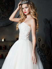 Свадебное платье Лея. Силуэт Пышное. Цвет Белый / Молочный. Вид 2