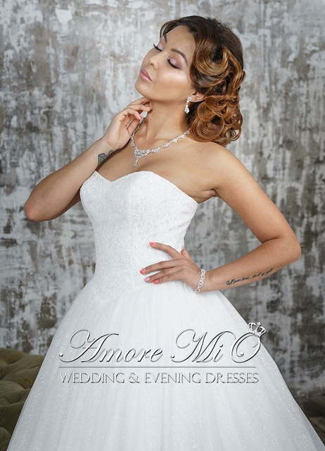 Свадебное платье Розалия. Силуэт Пышное. Цвет Белый / Молочный. Вид 3