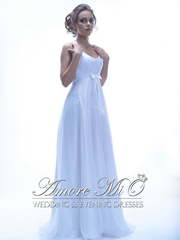 Свадебное платье Марьяж 7. Силуэт Прямое. Цвет Белый / Молочный. Вид 1