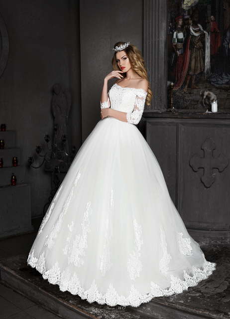 Свадебное платье Филиппа. Силуэт Пышное. Цвет Белый / Молочный. Вид 3