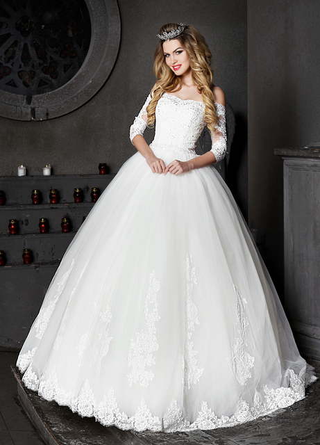 Свадебное платье Филиппа. Силуэт Пышное. Цвет Белый / Молочный. Вид 4