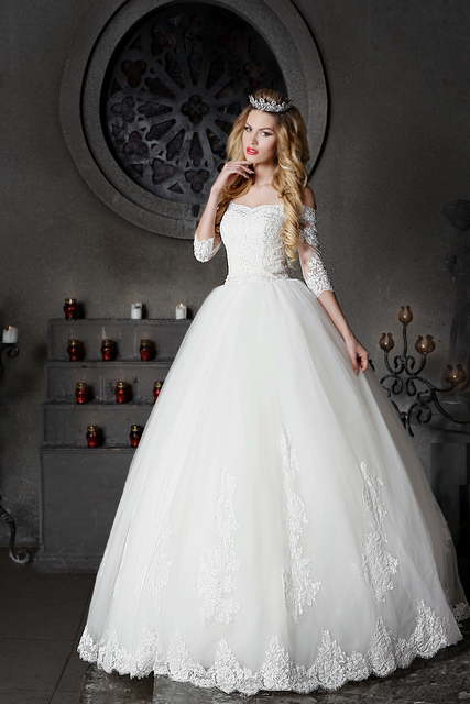 Свадебное платье Филиппа. Силуэт Пышное. Цвет Белый / Молочный. Вид 5