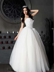 Свадебное платье Рафаэлла. Силуэт Пышное. Цвет Белый / Молочный. Вид 1