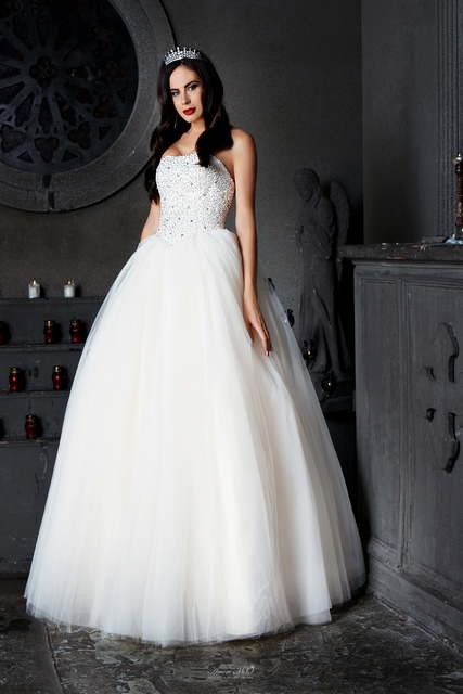 Свадебное платье Рафаэлла. Силуэт Пышное. Цвет Белый / Молочный. Вид 4