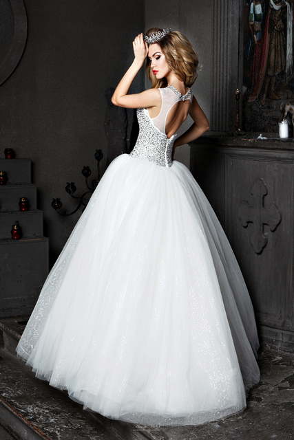 Свадебное платье Келли 1. Силуэт Пышное. Цвет Белый / Молочный. Вид 2