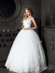 Свадебное платье Диана. Силуэт Пышное. Цвет Белый / Молочный. Вид 1