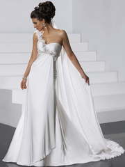 Свадебное платье Landis. Силуэт Прямое, Греческий. Цвет Белый / Молочный. Вид 1