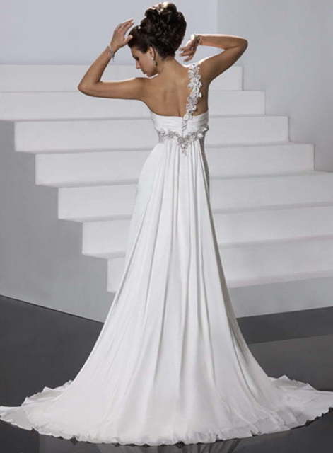 Свадебное платье Landis. Силуэт Греческий, Прямое. Цвет Белый / Молочный. Вид 2