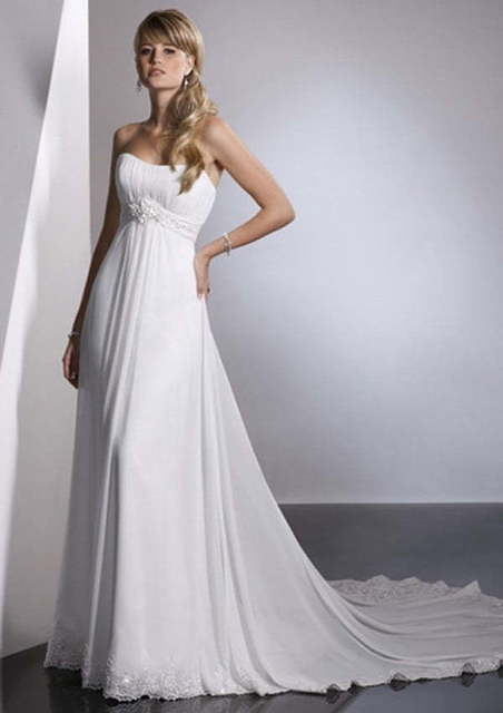 Свадебное платье Garland. Силуэт Греческий. Цвет Белый / Молочный. Вид 1