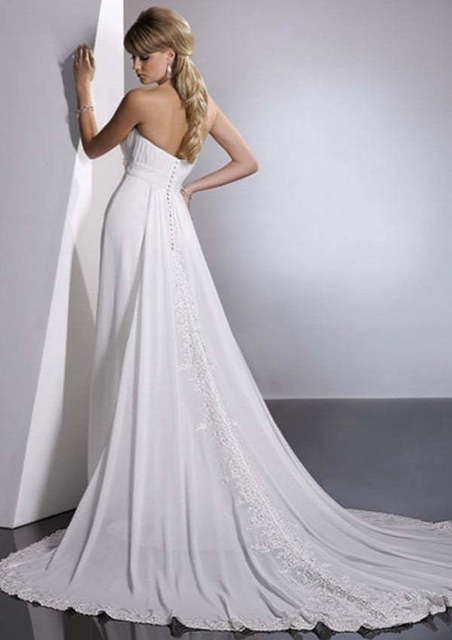 Свадебное платье Garland. Силуэт Греческий. Цвет Белый / Молочный. Вид 2