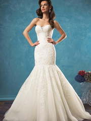 Свадебное платье Alina. Силуэт Рыбка. Цвет Белый / Молочный, Айвори / Капучино. Вид 1