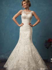 Свадебное платье Sarah. Силуэт Рыбка. Цвет Белый / Молочный, Айвори / Капучино. Вид 1