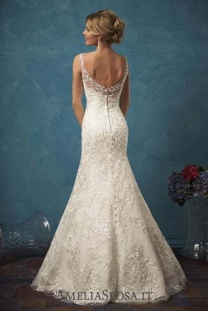 Свадебное платье Sarah. Силуэт Рыбка. Цвет Айвори / Капучино, Белый / Молочный. Вид 2