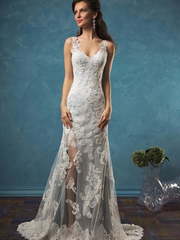 Свадебное платье Damiana. Силуэт Прямое. Цвет Белый / Молочный. Вид 1