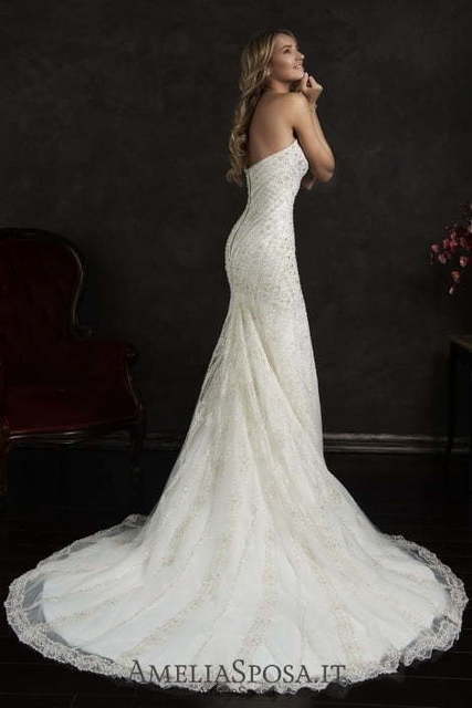 Свадебное платье Cloe. Силуэт Рыбка, Прямое. Цвет Белый / Молочный. Вид 2