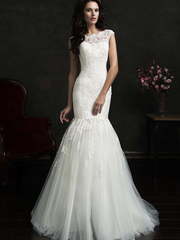 Свадебное платье Paloma. Силуэт Рыбка. Цвет Белый / Молочный. Вид 1