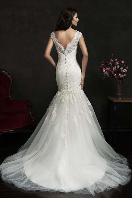 Свадебное платье Paloma. Силуэт Рыбка. Цвет Белый / Молочный. Вид 3