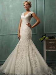 Свадебное платье Lanta. Силуэт Рыбка. Цвет Айвори / Капучино. Вид 1