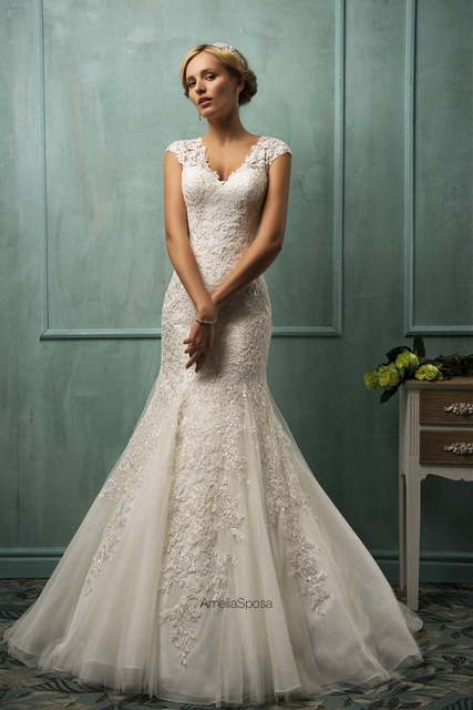 Свадебное платье Lanta. Силуэт Рыбка. Цвет Айвори / Капучино. Вид 3