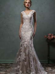 Свадебное платье Alba. Силуэт Прямое, Рыбка. Цвет Белый / Молочный, Айвори / Капучино. Вид 1