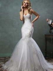 Свадебное платье Mirella. Силуэт Рыбка. Цвет Белый / Молочный. Вид 1