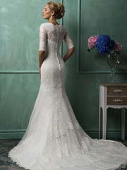 Свадебное платье Gemma. Силуэт Прямое. Цвет Белый / Молочный. Вид 2