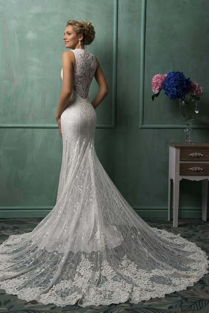 Свадебное платье Perla. Силуэт Прямое. Цвет Белый / Молочный. Вид 3