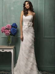 Свадебное платье Lia. Силуэт Прямое. Цвет Белый / Молочный. Вид 1